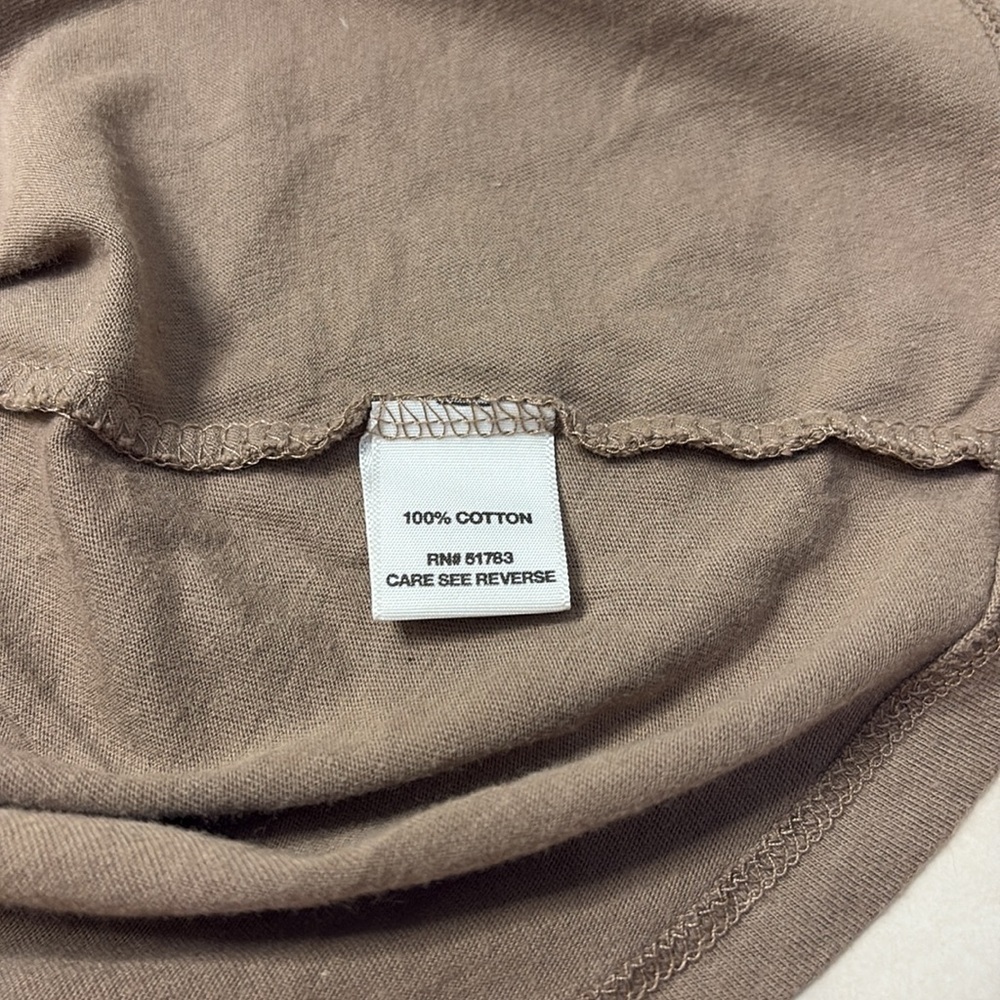 Strapless Tan Ruched Top. Small - Picture 7 of 9